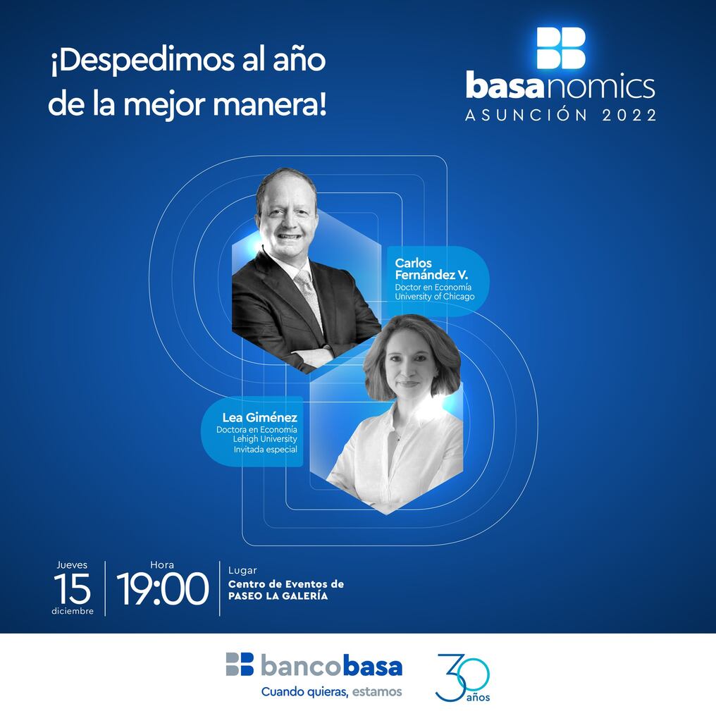 La última edición del 2022 de Basanomics estará a cargo de los economistas Carlos Fernández Valdovinos y Lea Giménez. Foto: Gentileza.
