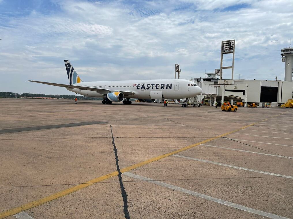 El sábado 11 de diciembre pasado, Eastern Airlines había vuelto a retomar la ruta Miami-Asunción. Foto: Gentileza.