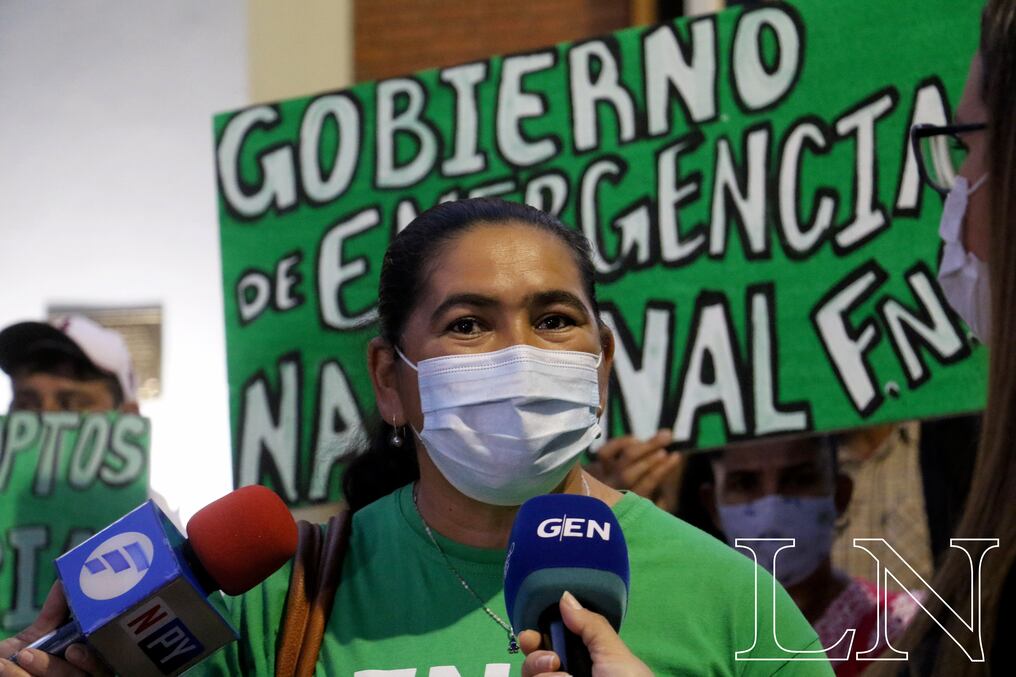 La secretaria general de la FNC, Teodolina Villalba, explicó que la marcha anual será en Asunción y varias ciudades del país. Foto: Archivo/Pánfilo Leguizamón.