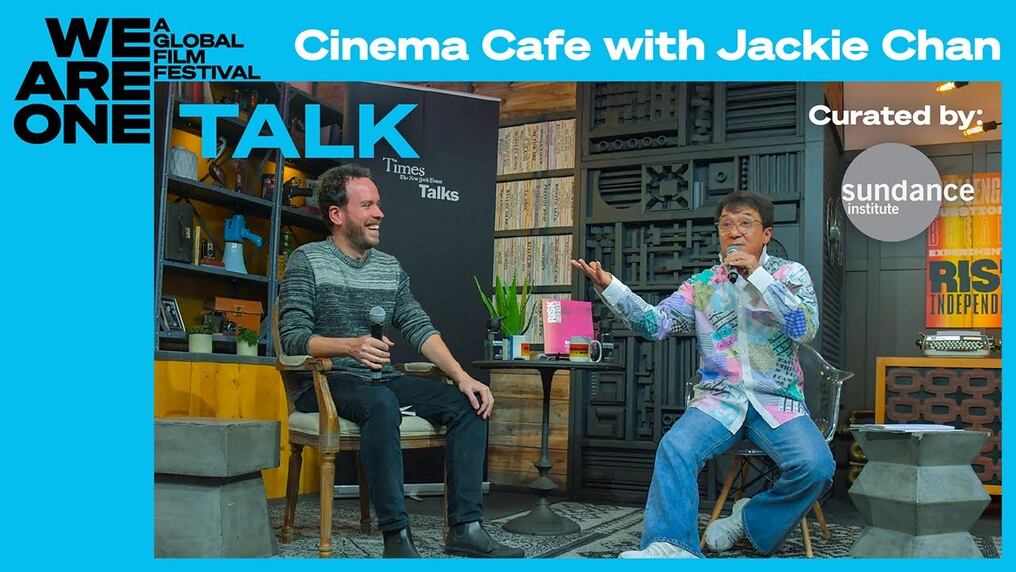 Portada de la charla con la estrella asiática Jackie Chan que We Are One publicó este viernes. Foto: Gentileza.