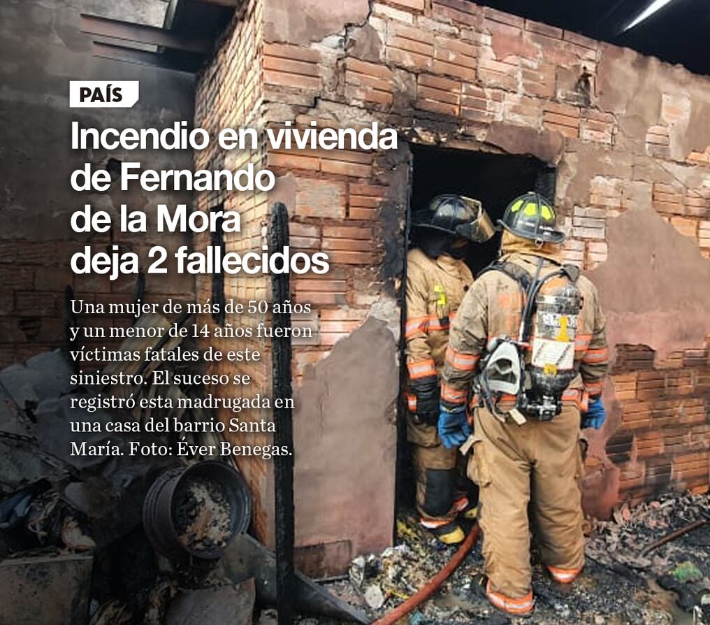 Incendio en vivienda de Fernando de la Mora deja 2 fallecidos