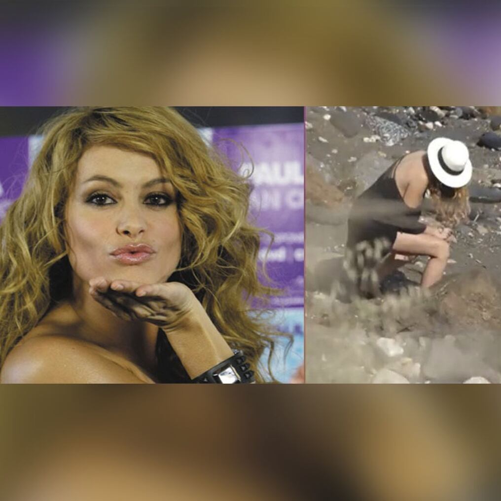 La chica dorada es tendencia por ser captada, aparentemente defecando a la orilla del mar. Foto: Gentileza.