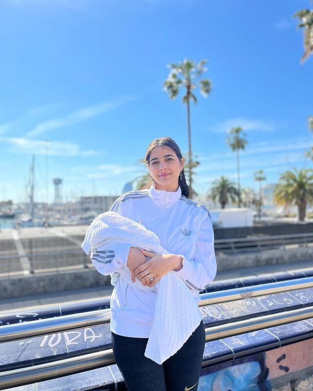 Pati Ginzo recibió a su nuevo bebé en Barcelona. Foto: Instagram.