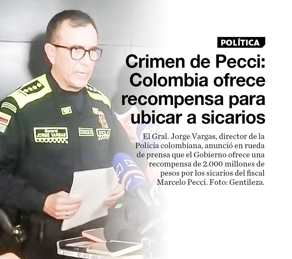Crimen de Pecci: Colombia ofrece recompensa para ubicar a sicarios 