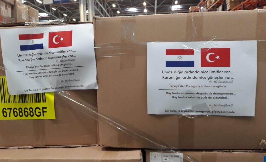 Esta donación es resultado del pedido hecho por la primera dama de nuestro país, Silvana López Moreira de Abdo, a su par de Turquía, Emine Erdogan. Foto: Gentileza.