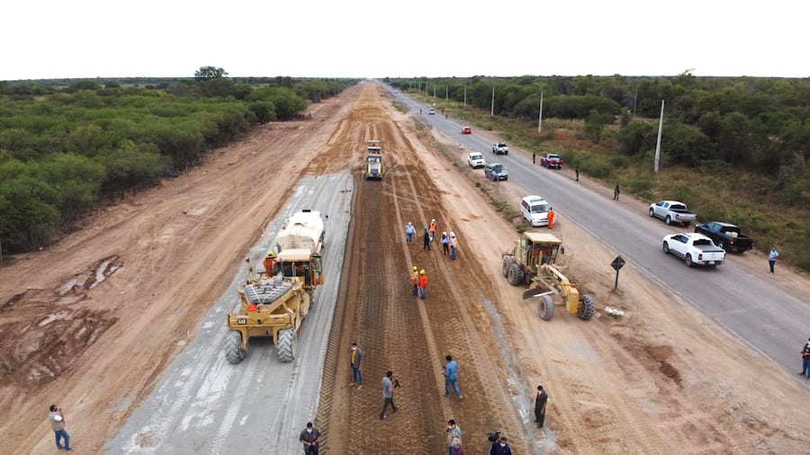 Parte del ensanchamiento de la ruta Transchaco. Foto: Gentileza.
