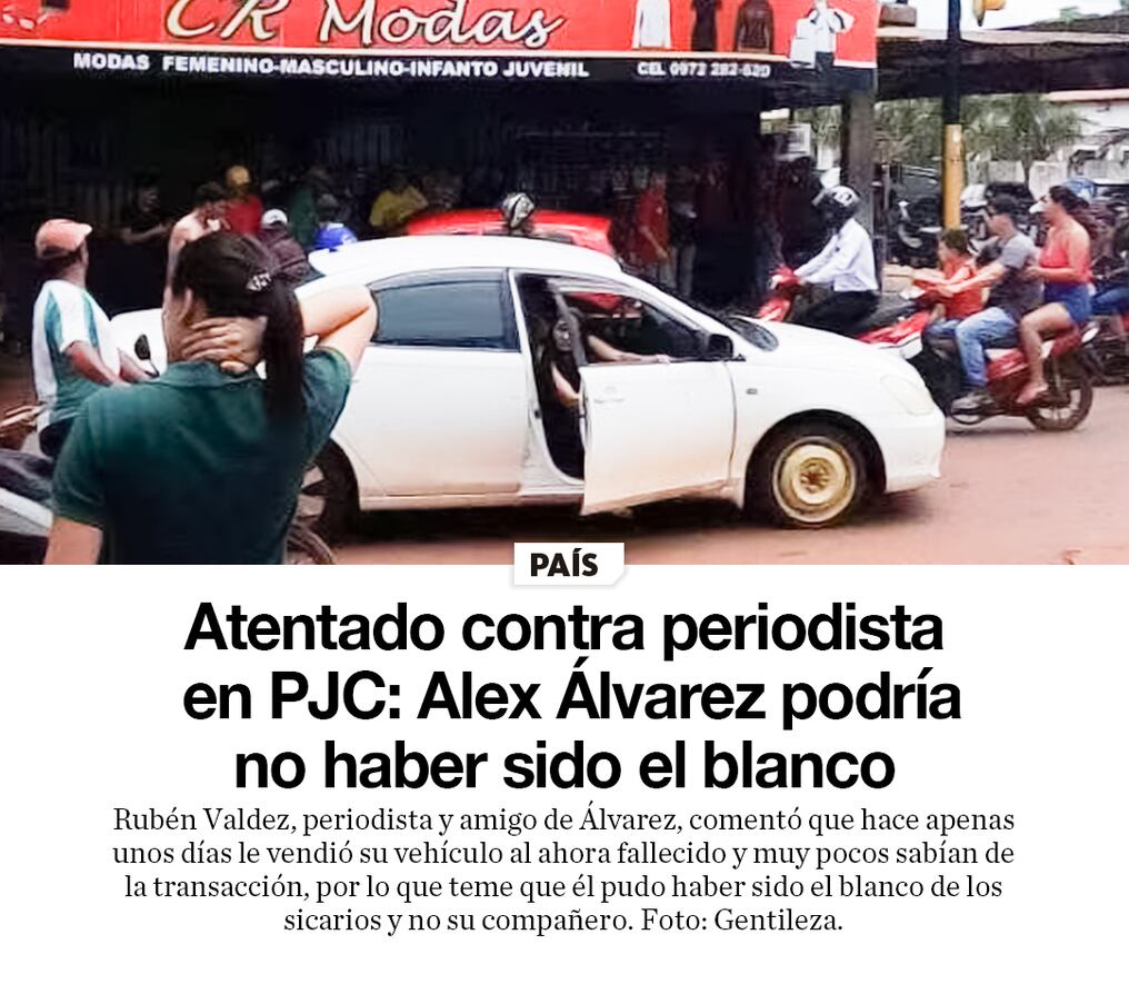 Atentado a periodista en PJC:  Alex Álvarez podría no haber sido el blanco