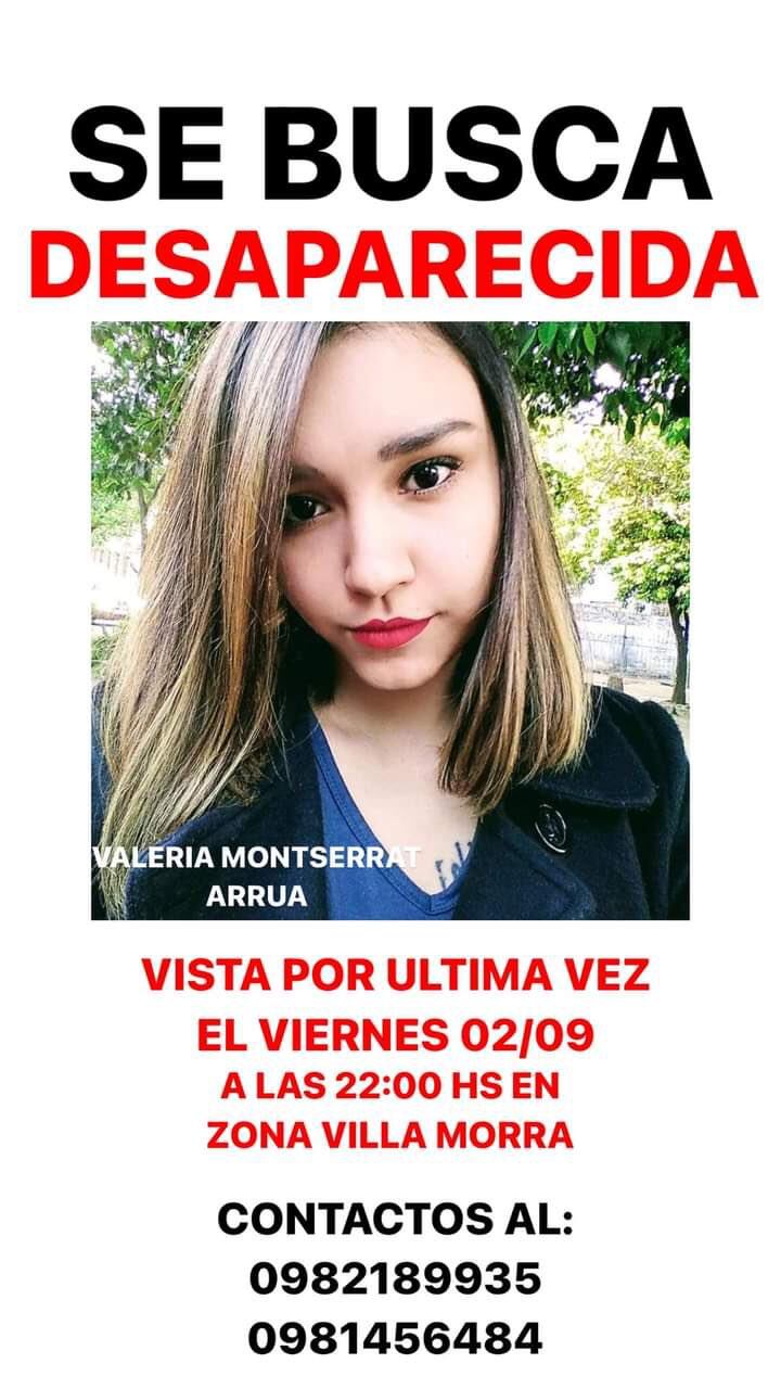 Valeria Montserrat Arrúa, 25 años, es una joven madre que está desaparecida desde hace una semana cuando salió de su casa ubicada en Villa Morra. Foto: Gentileza.