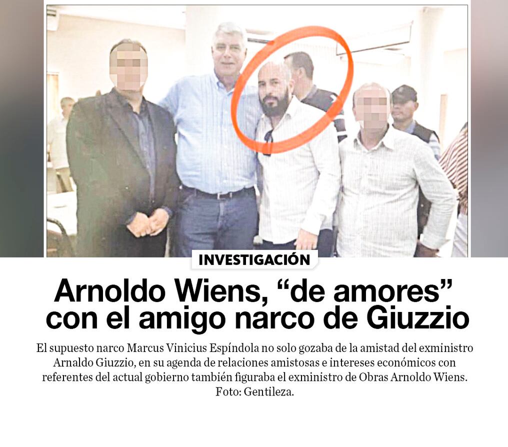 Arnoldo Wiens, “de amores” con el socio narco de Giuzzio