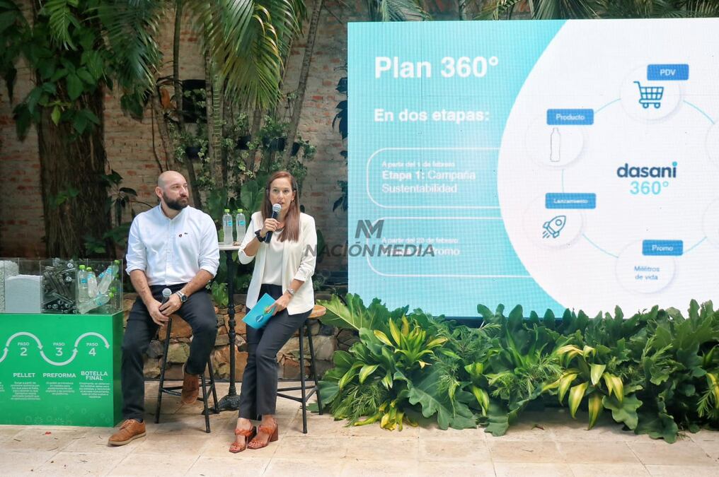 Dasani presentó su nueva imagen con las botellas producidas de otras botellas, apostando de esta manera la compañía Coca-Cola Paresa a la reutilización de residuos. Nadia Monges.