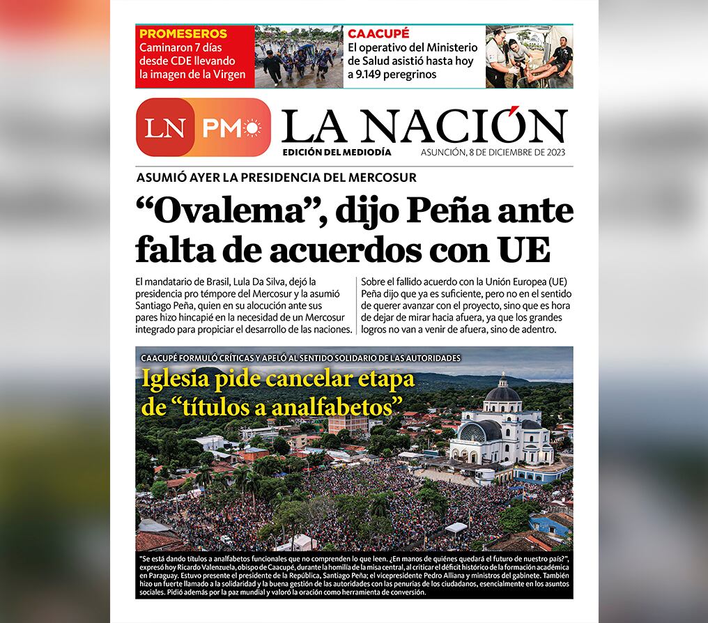 LN PM: edición mediodía del 8 de diciembre