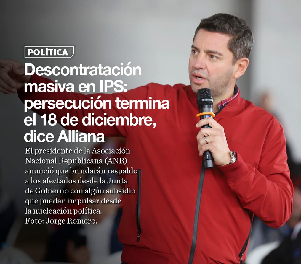 Descontratación masiva en IPS: persecución termina el 18 de diciembre, dice Alliana