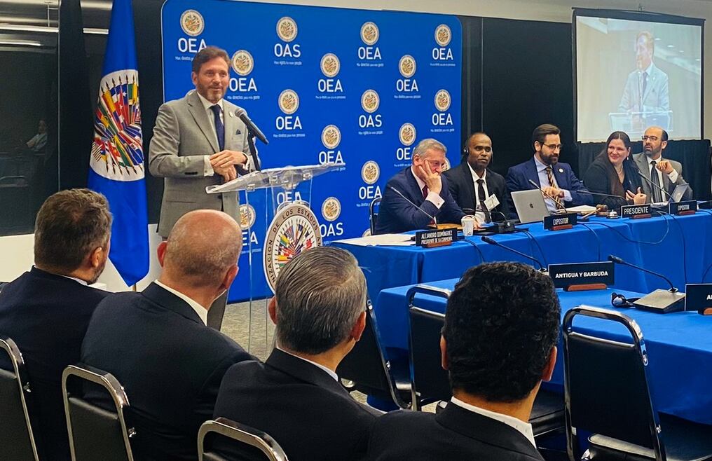 El dirigente paraguayo acudió a la 54.° Reunión del Grupo de Expertos para el Control del Lavado de Activos (Gelavex) en Washington DC. Foto: OEA