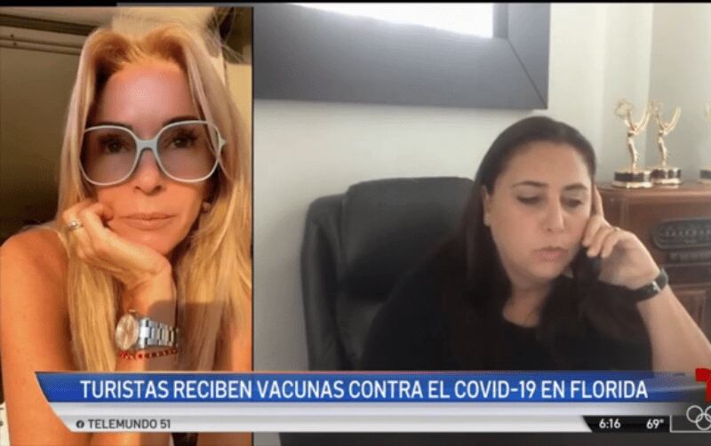 Dos argentinas fueron a Estados Unidos para vacunarse contra el COVID-19. Foto: Gentileza.