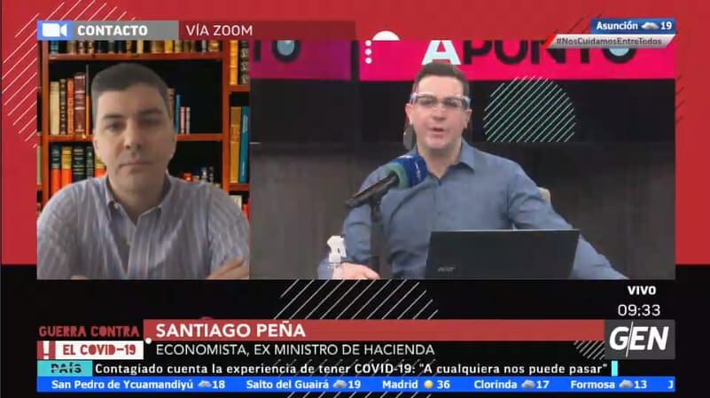 En contacto con GEN el exministro de Hacienda aseguró también que su posición con respecto a las deudas no cambió tras el acuerdo político. Foto: Captura de pantalla.