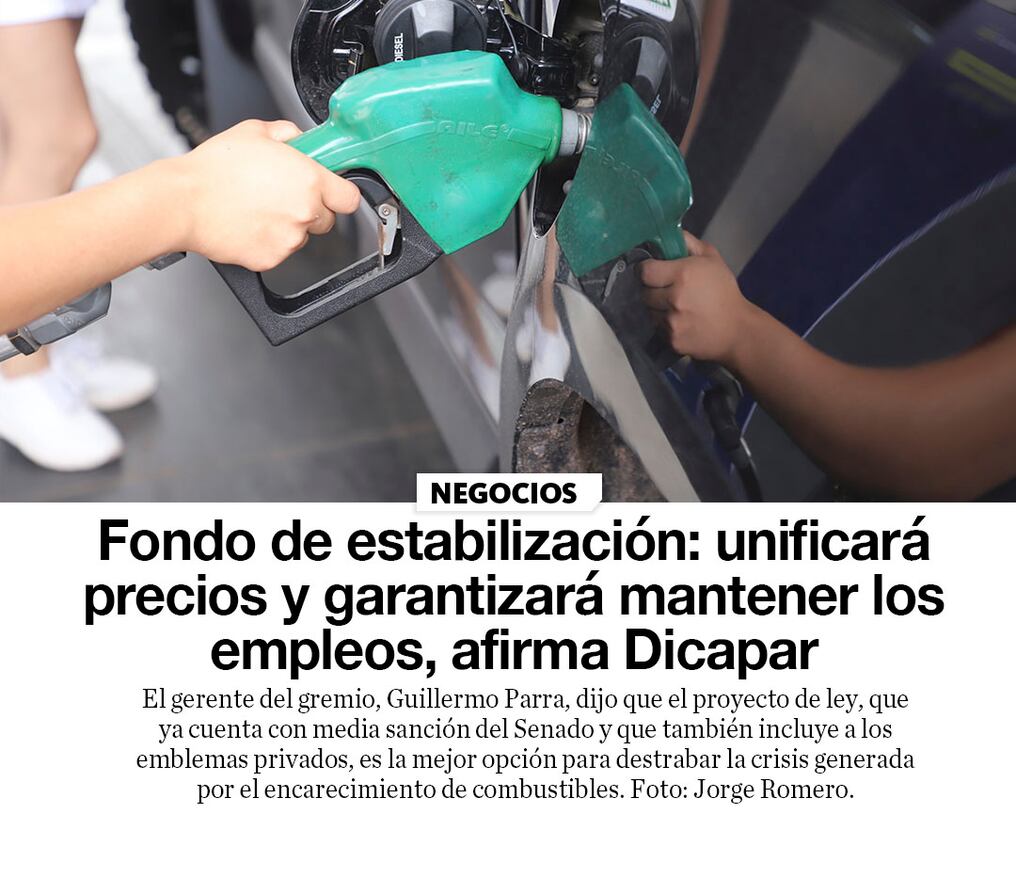 Fondo de estabilización: unificará precios y garantizará mantener los empleos, afirma Dicapar 