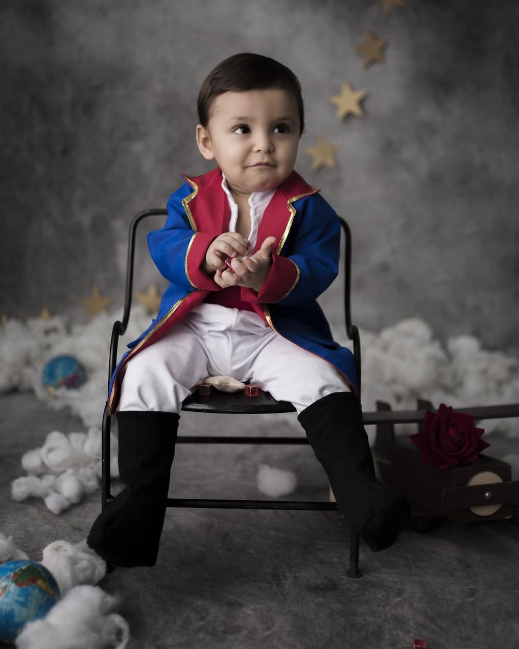 Facundo Maldonado Sapena en su primer añito lució como "El Principito". Foto: Gentileza.