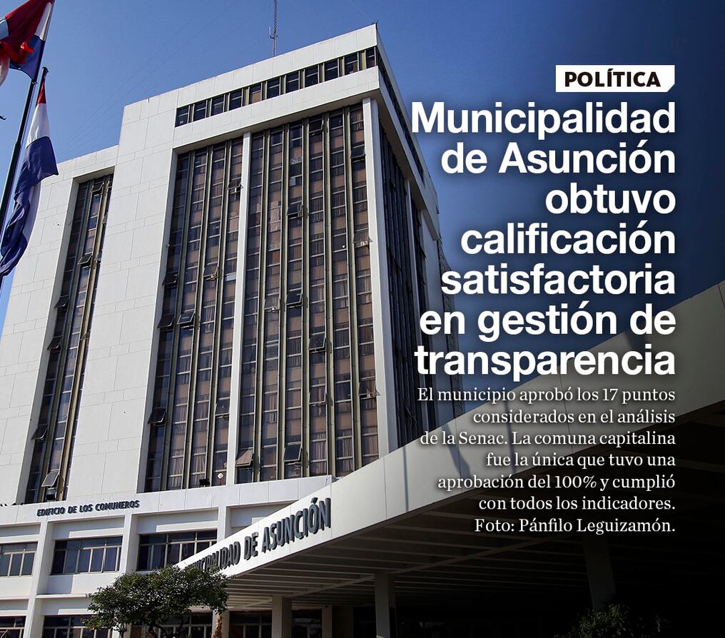 Municipalidad de Asunción obtuvo calificación satisfactoria en gestión de transparencia