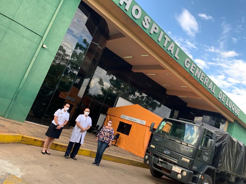 La entrega de los insumos hospitalarios se concretó este lunes. Foto: Gentileza.