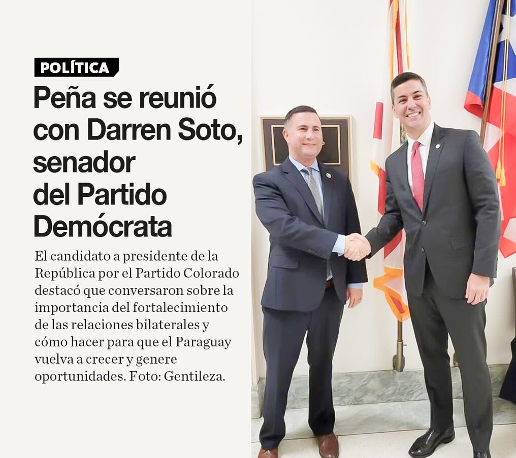 Peña se reunió con Darren Soto, senador del Partido Demócrata