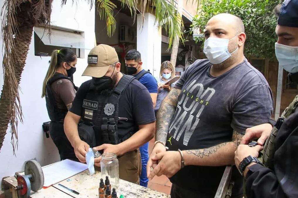 Pedro Lerea fue detenido el 7 de octubre del 2021 en su vivienda del barrio Mburicaó de Asunción por tráfico de drogas. Foto: Gentileza.