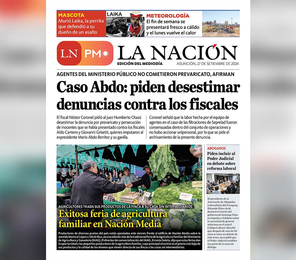 LN PM: edición del 27 de setiembre