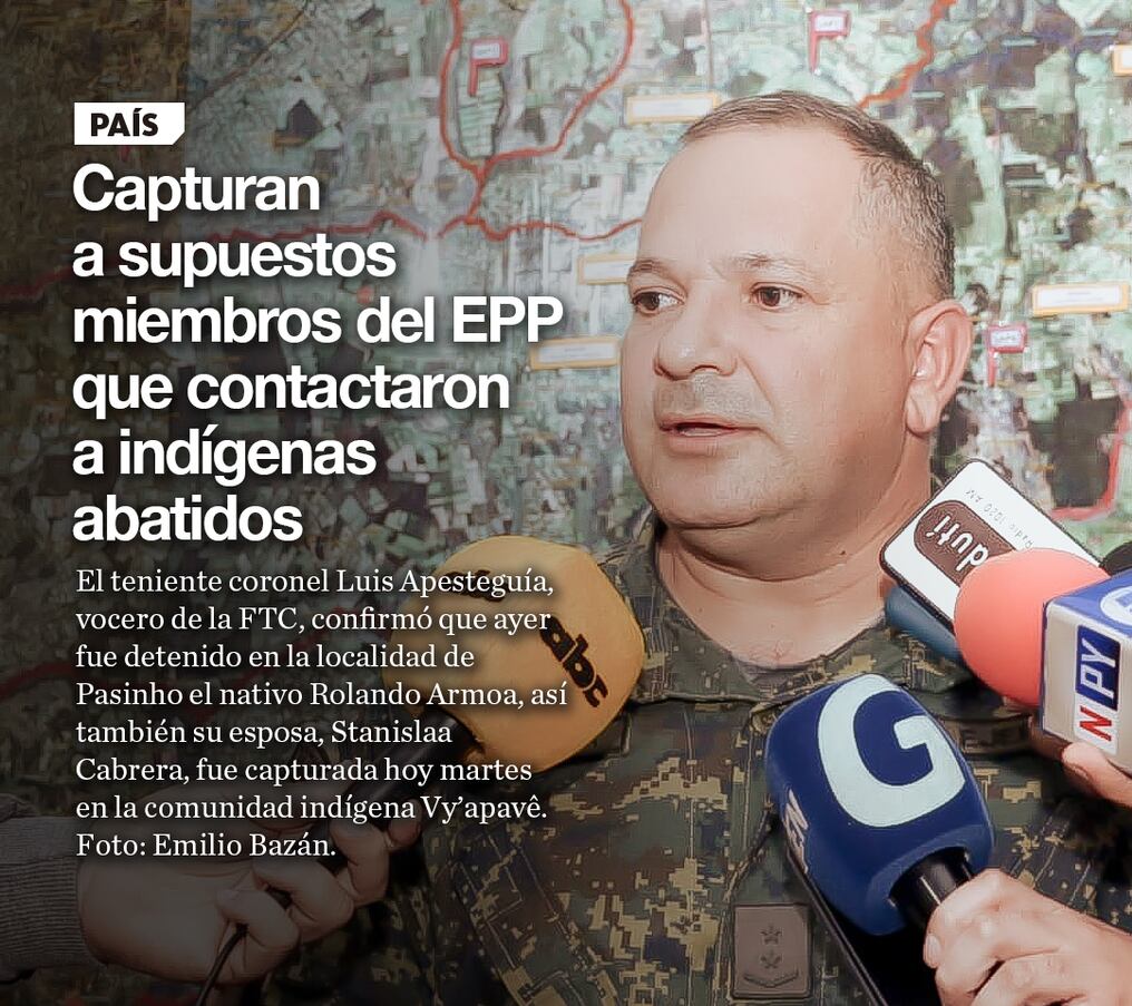 Capturan a supuestos miembros del EPP que contactaron a indígenas abatidos