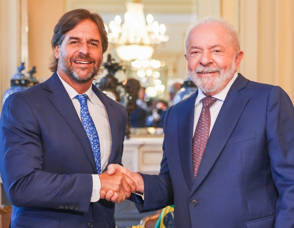 El mandatario de Brasil visitó Montevideo este miércoles pasado, donde fue recibido por su par uruguayo, Luis Lacalle Pou. Foto: @LulaOficial.