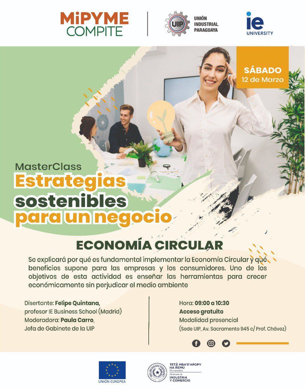 Invitan a todas las empresas o interesados en asistir y aprender herramientas de economía circular. Foto: Gentileza.