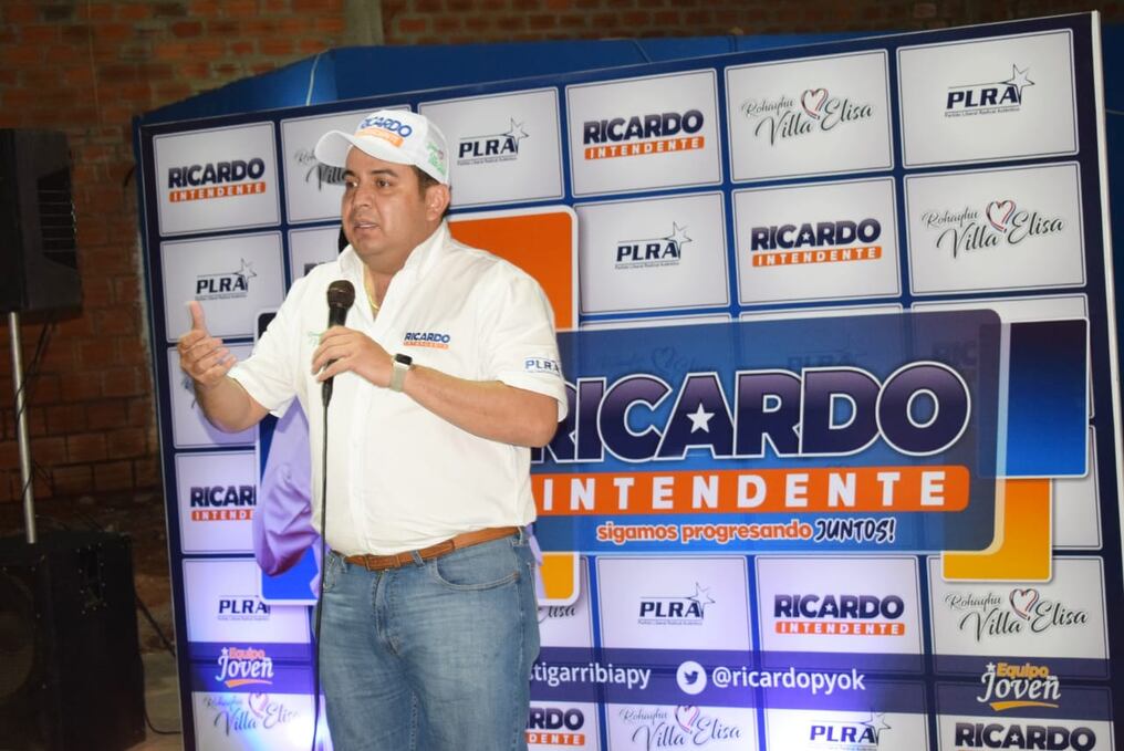 Destacó durante su discurso el acentuado progreso y crecimiento que se dio en la ciudad en los últimos años con la gestión que lidera con el equipo municipal. Foto: Gentileza