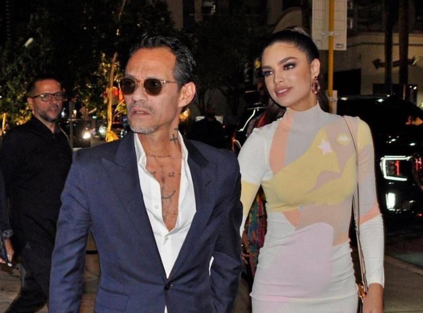 Marc Anthony y Nadia Ferreira en Miami. Foto: Gentileza.