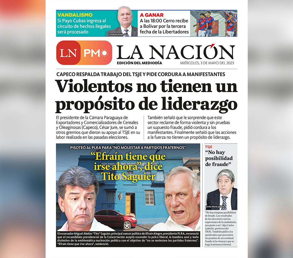 LN PM: edición mediodía del 3 de mayo 