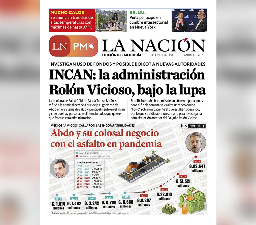 LN PM: edición mediodía del 18 de setiembre