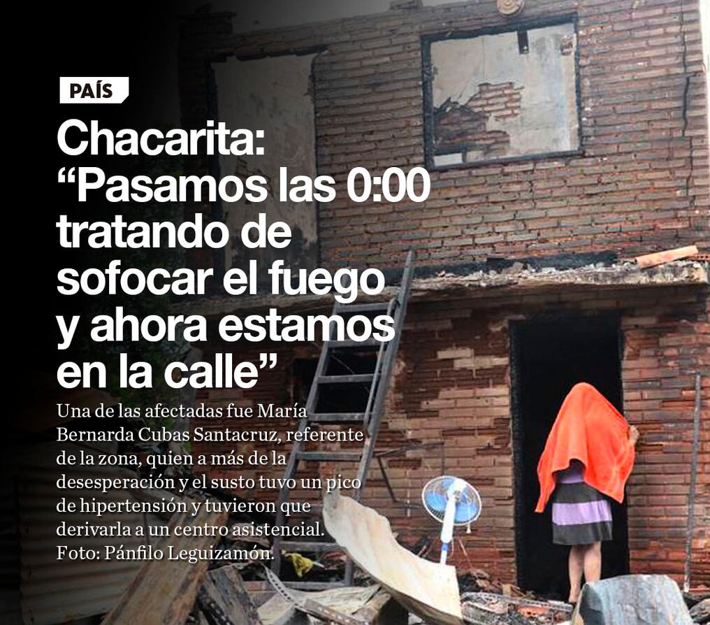Chacarita: “Pasamos las 0:00 tratando de sofocar el fuego y ahora estamos en la calle”