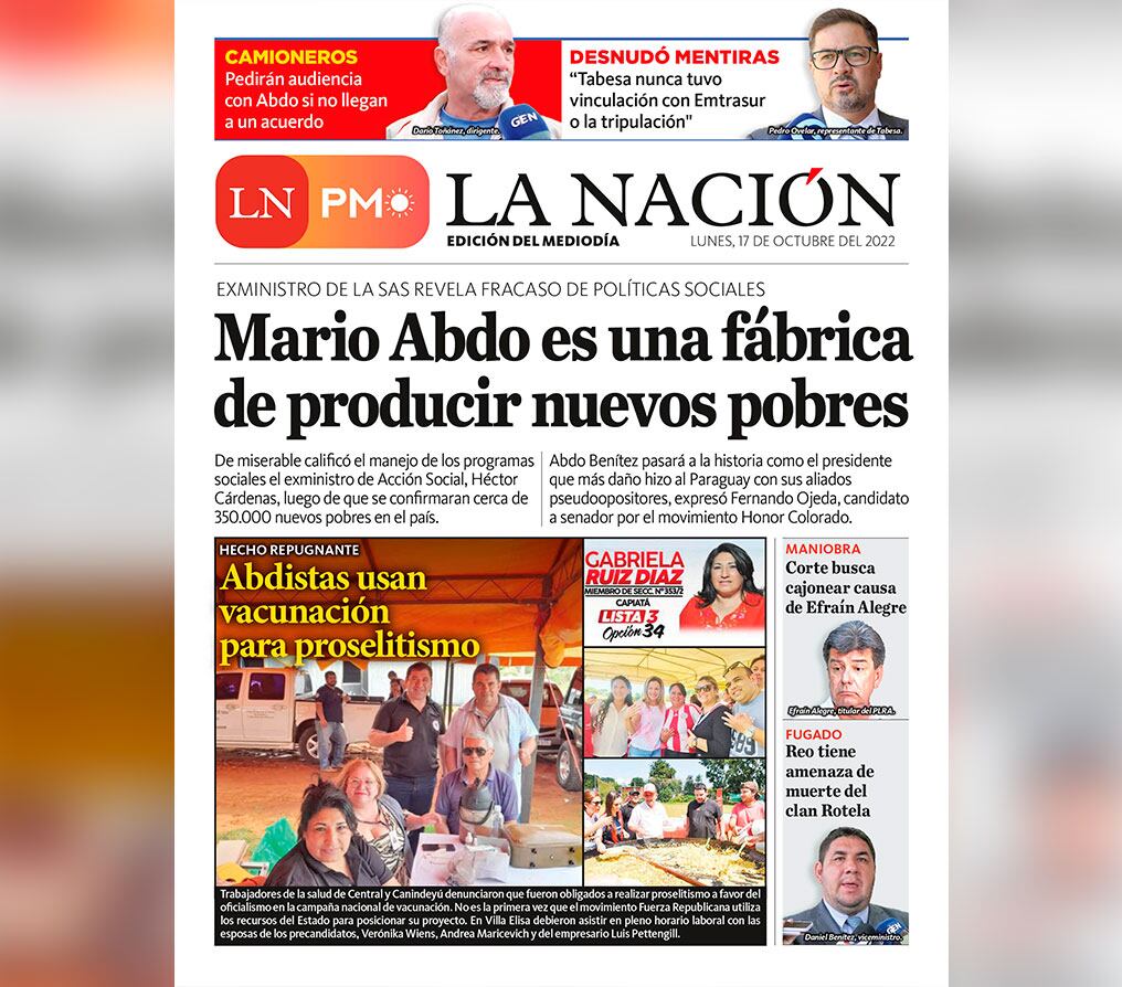 LN PM: edición mediodía del 17 de octubre 
