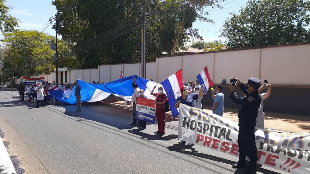 Noviembre de movilizaciones para el sector de salud por reclamos en cuanto presupuesto 2020. Foto: Gentileza.