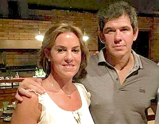 Natalia Zuccolillo, directora del diario Abc Color y accionista del banco Atlas, y Miguel Ángel Zaldívar, presidente de la entidad bancaria.