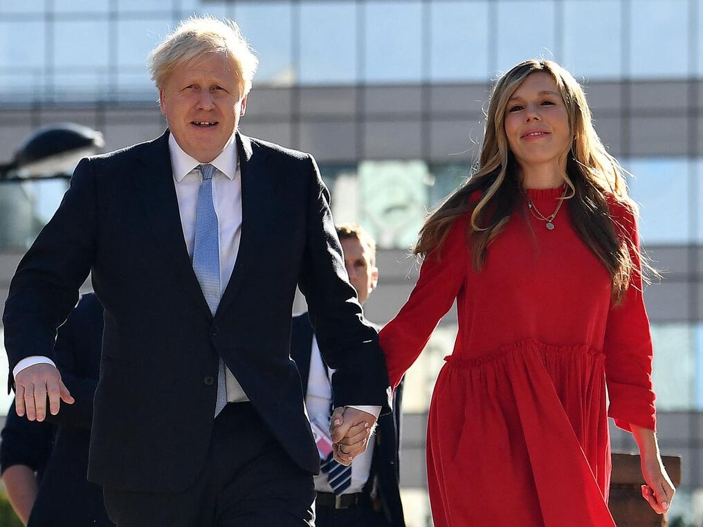 Este jueves se anunció el nacimiento del segundo hijo del primer ministro británico y su esposa Carrie Symonds. Foto: AFP.