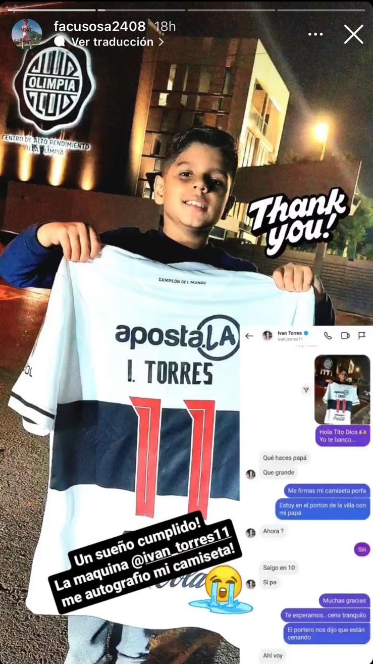 La conversación que tuvo Tito con su fan. Foto: Captura de pantalla