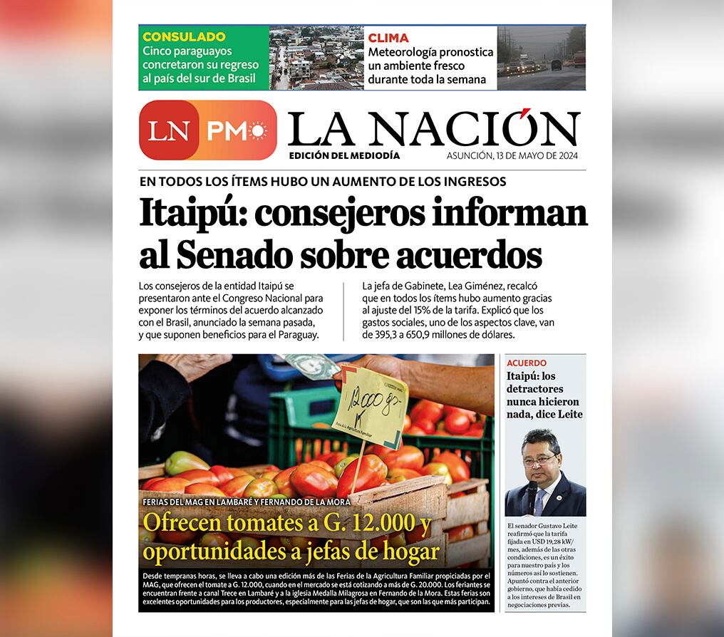 LN PM: edición mediodía del 13 de mayo