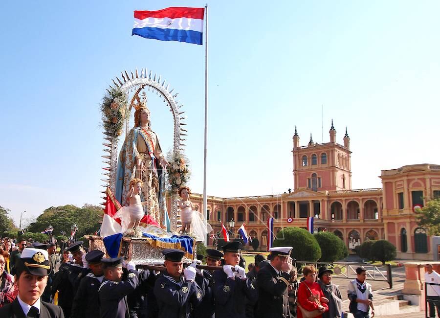 El programa conmemorativo de este lunes arrancará a las 7:00 con la tradicional procesión de la imagen de Nuestra Señora de la Asunción, patrona de la Madre de Ciudades. Foto: Nadia Monges.