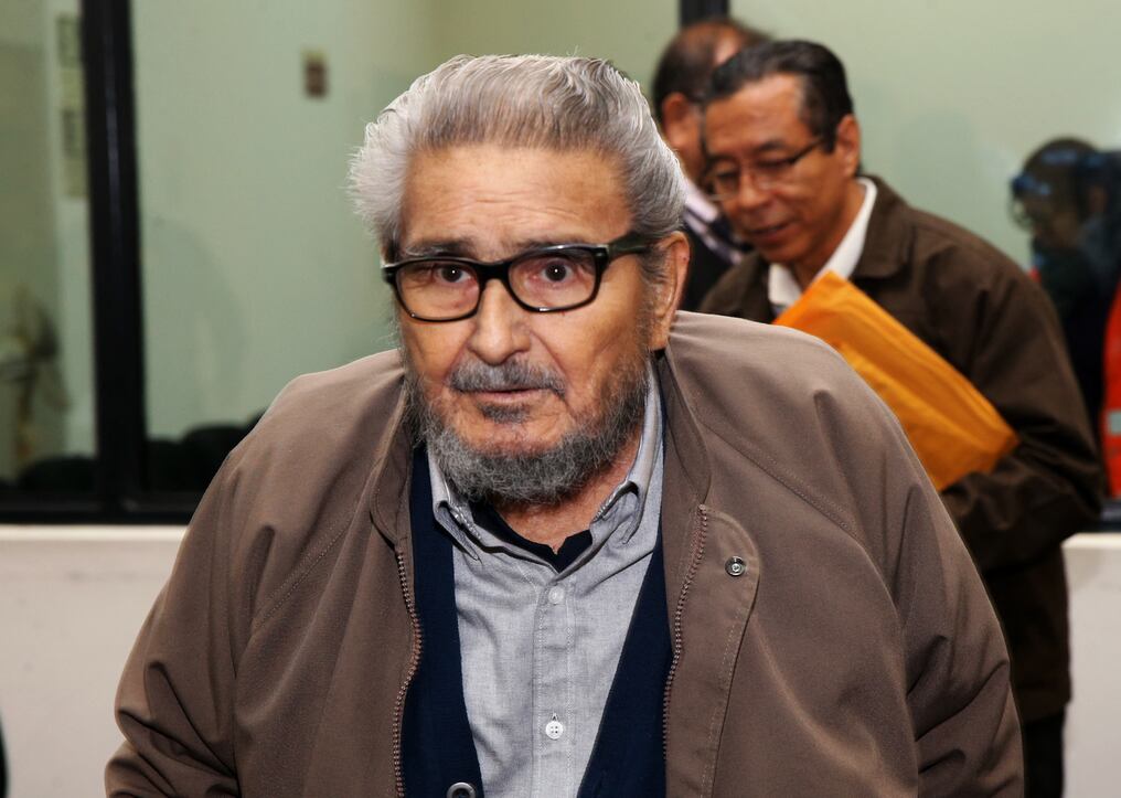 El fundador de la derrotada guerrilla maoísta peruana Sendero Luminoso falleció este sábado pasado, a los 86 años. Foto: AFP.