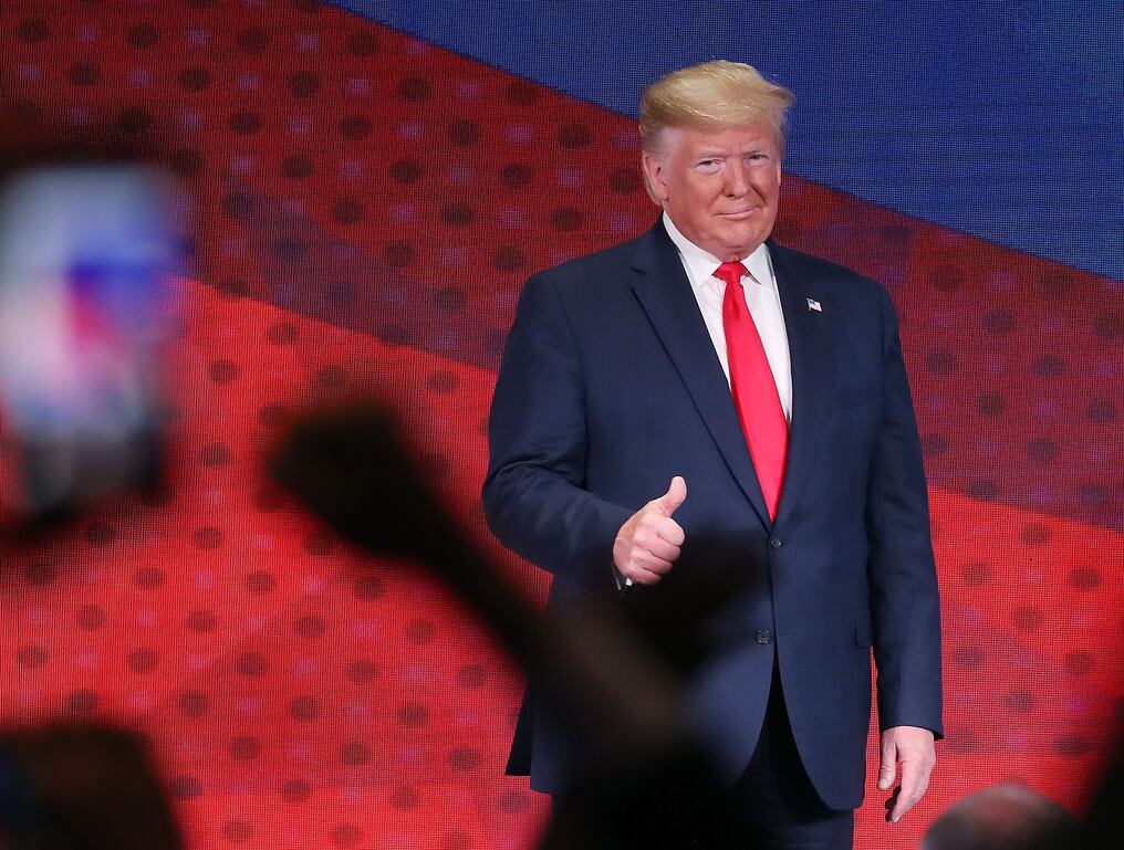 El presidente estadounidense, Donald Trump, no habla públicamente sobre la posibilidad de ser derrotado en las urnas por Joe Biden. Foto: AFP.