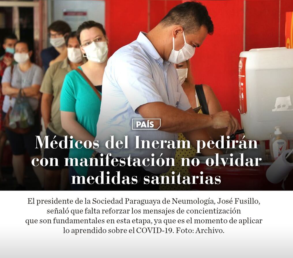 Médicos del Ineram pedirán con manifestación no olvidar medidas sanitarias