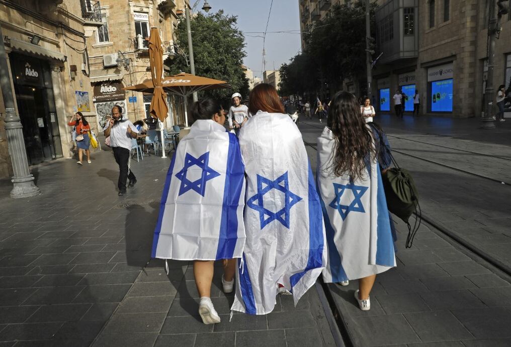 La celebración del Día de Jerusalén tuvo que ser pospuesta a causa de los ataques con cohetes que sufrió la ciudad. Foto: AFP.