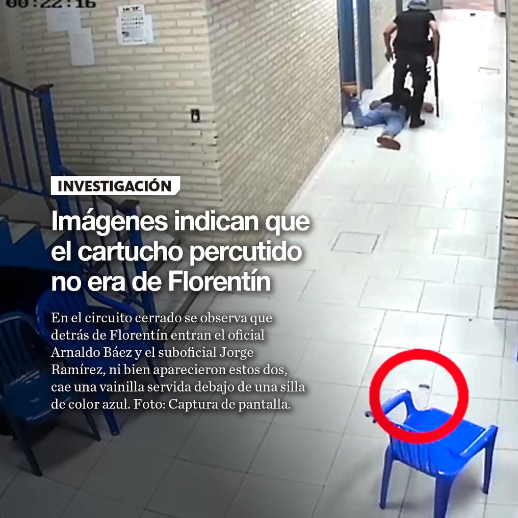 Imágenes indican que el cartucho percutido no era de  Florentín