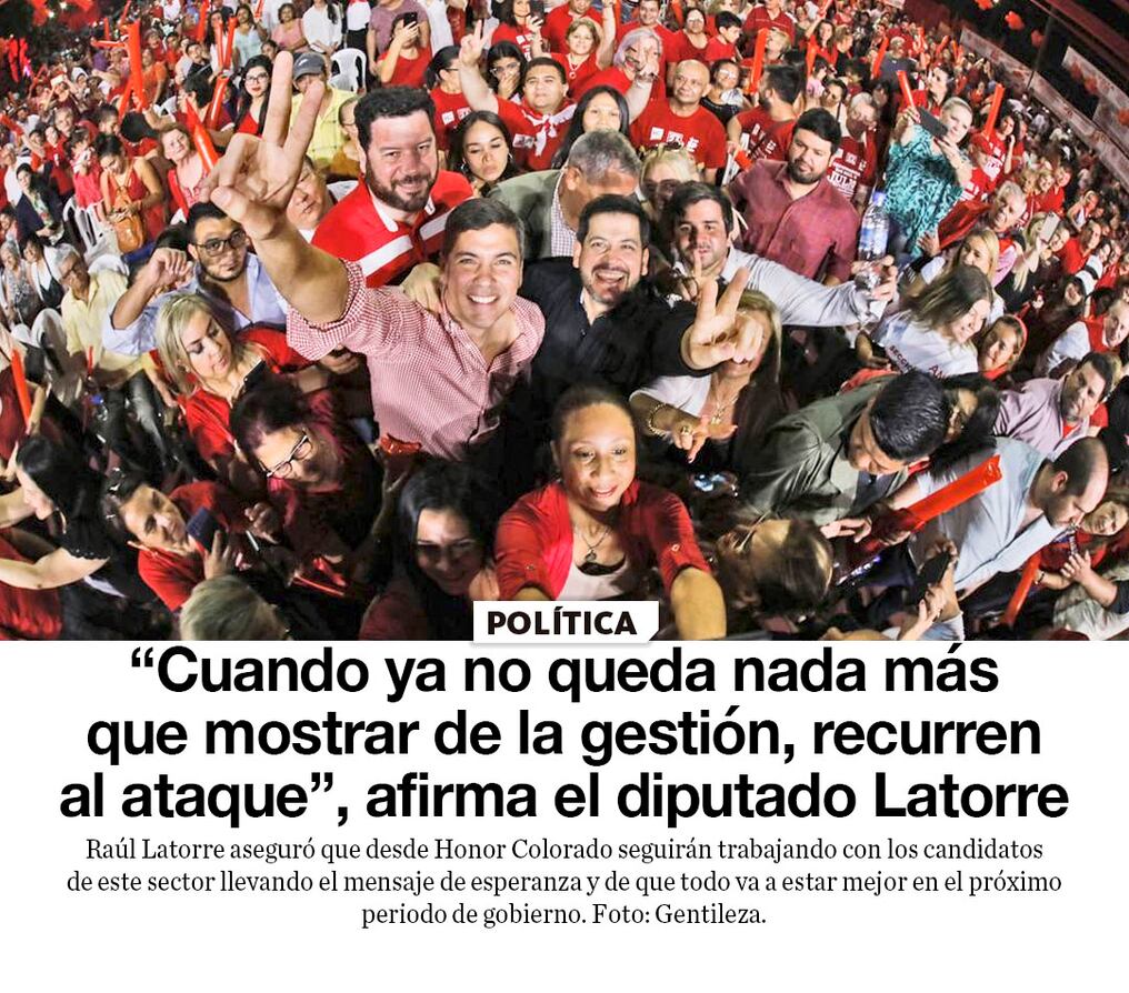 “Cuando ya no queda nada más que mostrar de la gestión, recurren al ataque”, afirma el diputado Latorre