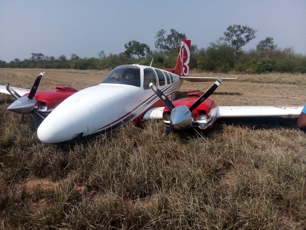 Se registró un accidente aéreo sin derivación fatal en una estancia ubicada en el departamento de Boquerón, Chaco paraguayo. Foto: Gentileza.