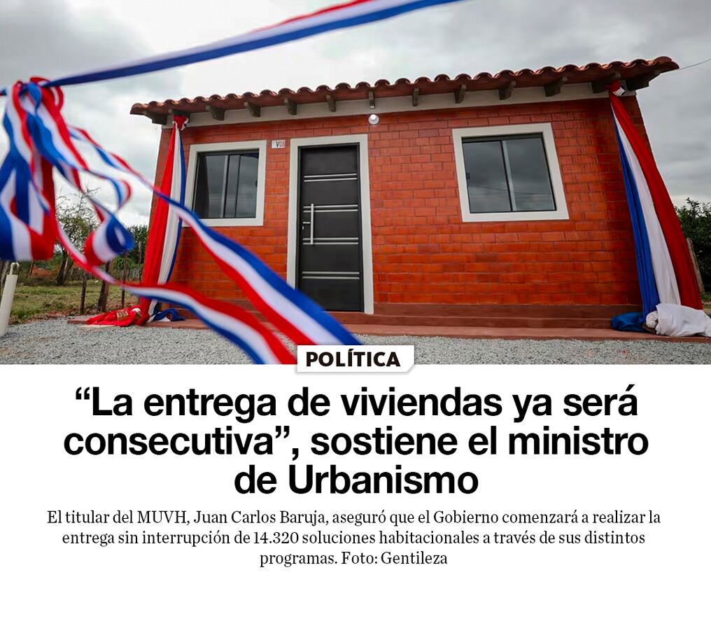 “La entrega de viviendas ya será consecutiva”, sostiene el ministro de Urbanismo