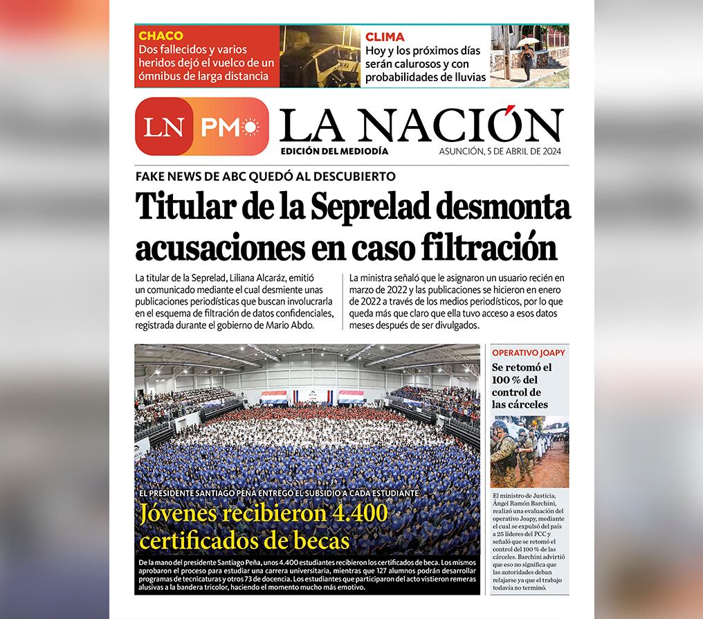 LN PM: edición mediodía del 5 de abril